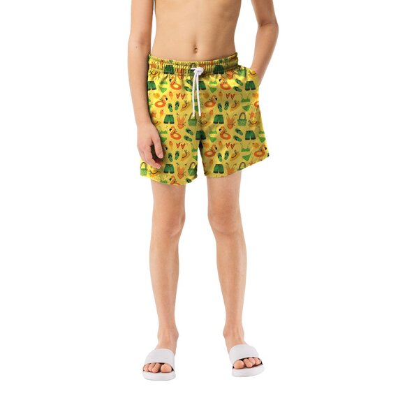 Boy's Beach Swim Trunk Shorts Quick Dry UPF 50+ Little Boys Bathing Swimsuit - Picture 4 of 15